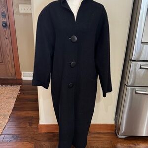 Chico's Classic Black Wool Coat.